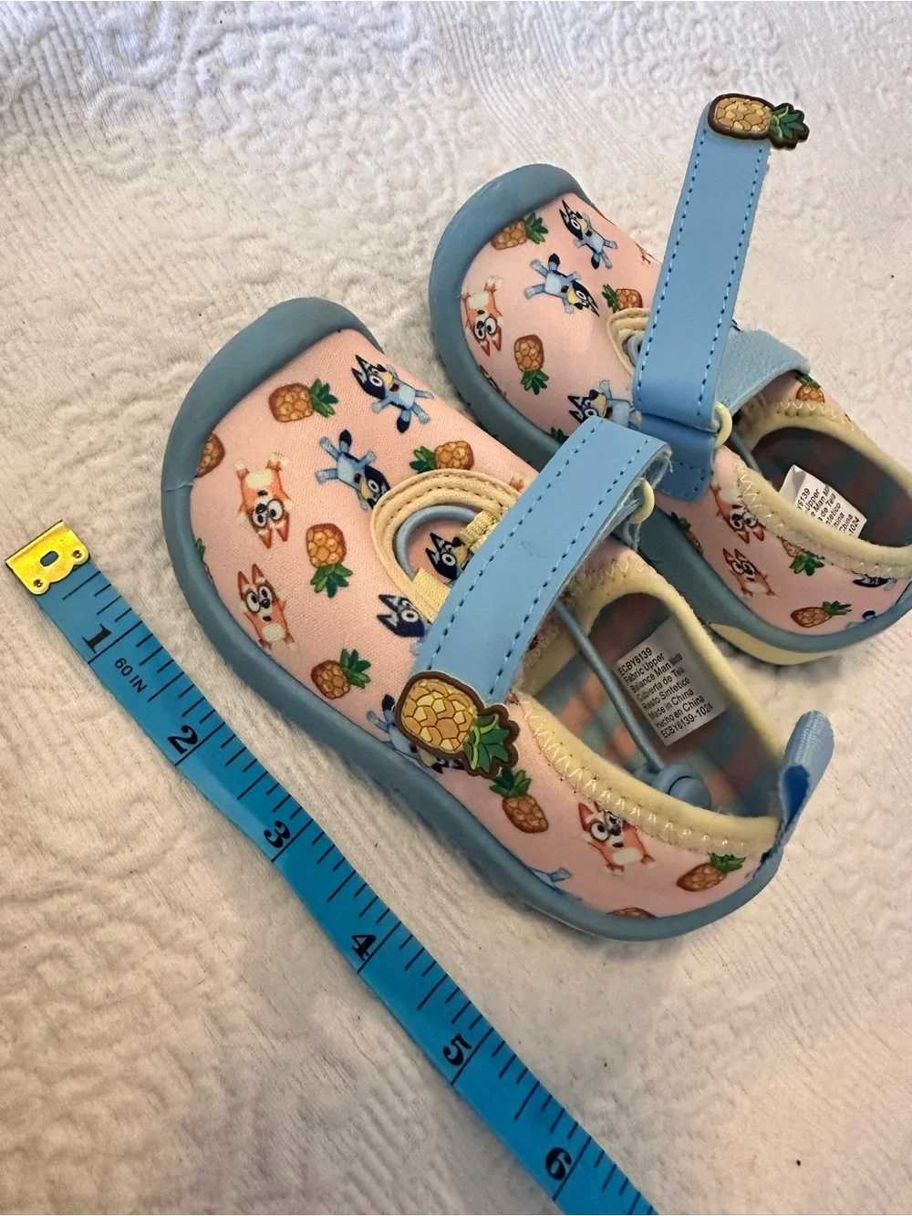 Ground Up Toddler Girl's Bluey Quick-Drying Water Shoes Toggle Lace 5/6 Moccasin
